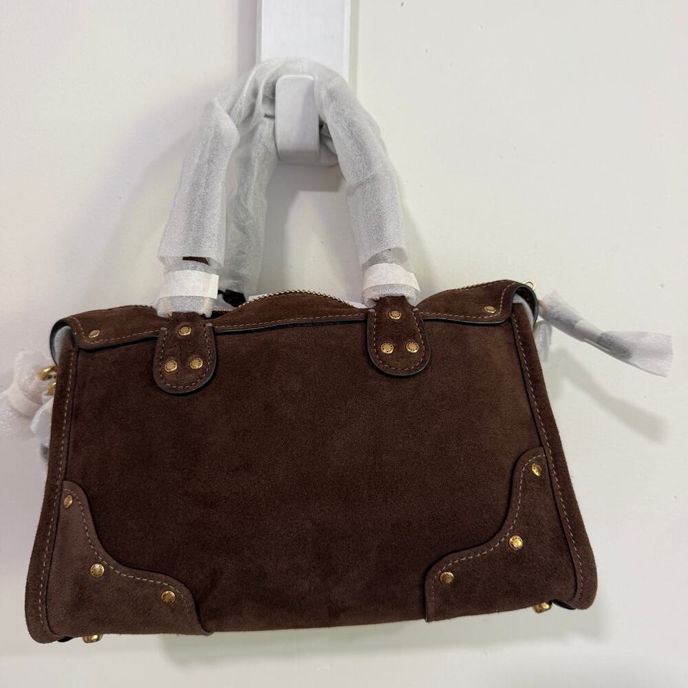 COACH Rider Satchel Bag 24 Dark Chocolate CFN70 - Picture 6 of 7